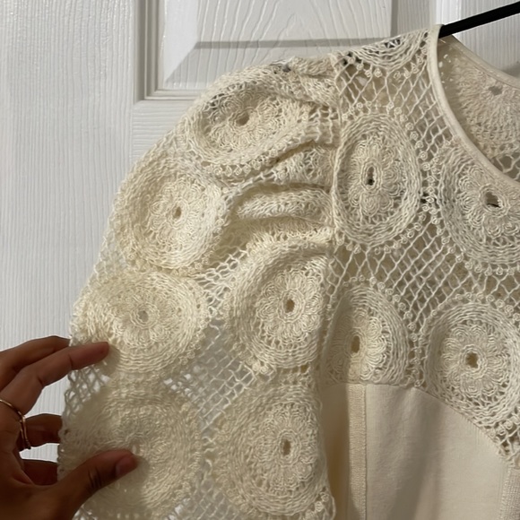 Zara Corset Sweater Top with Puffy Sleeves - Picture 2 of 7